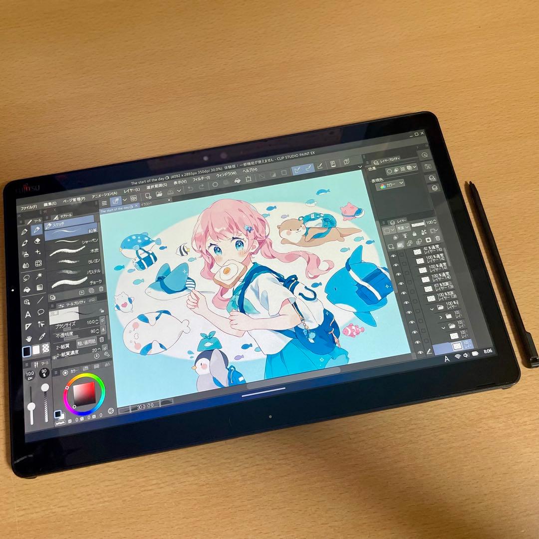 ○富士通 ワコム i5 13.3型 筆圧4,096段階 薄型 お絵描きタブレット