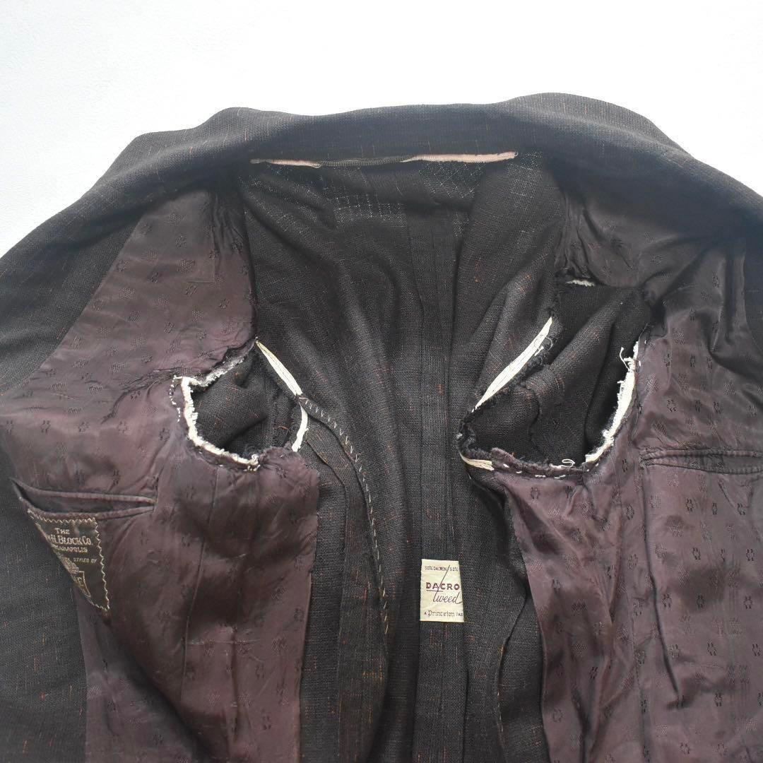 【フォロー割適用】50sバーガンディ ツイードテーラードジャケット ロカビリー