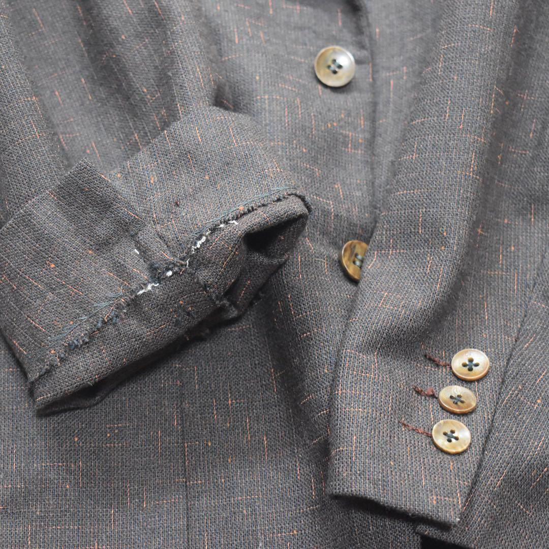 【フォロー割適用】50sバーガンディ ツイードテーラードジャケット ロカビリー