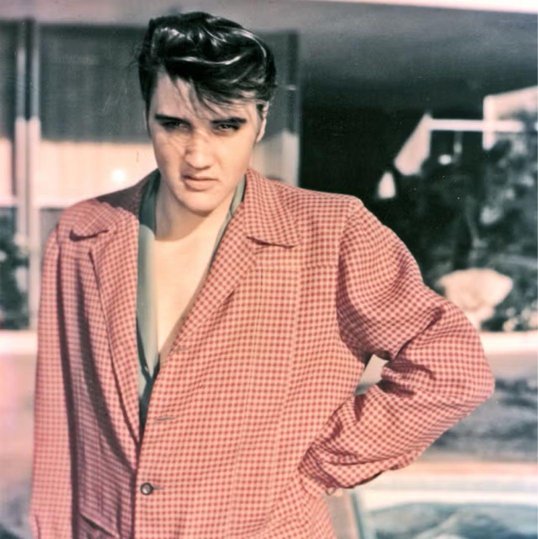 【フォロー割適用】50sバーガンディ ツイードテーラードジャケット ロカビリー