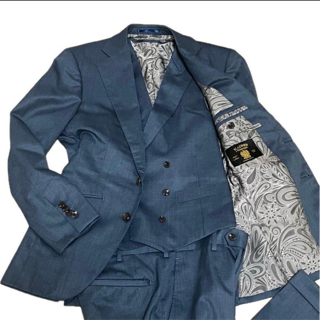 美品✨現行 REDA×グローバルスタイル 最高級 KAISER スーツ 3ピース