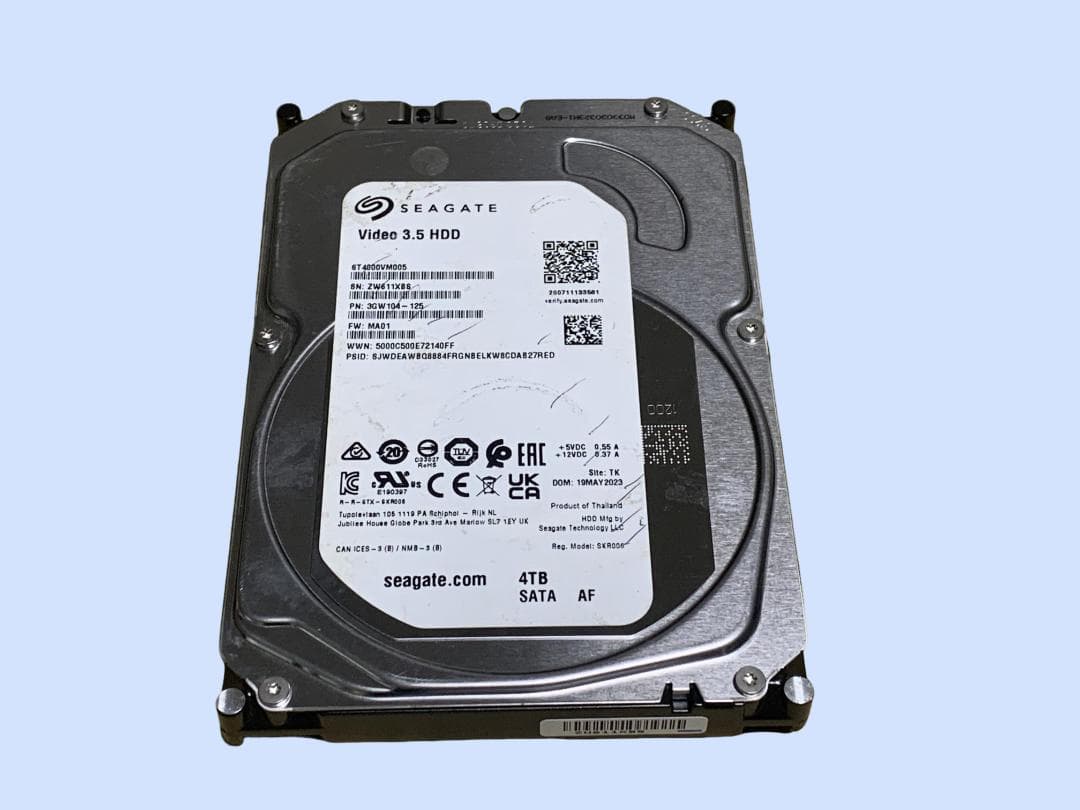 M9826 SEAGATE ST4000VM005 HDD 4TB 3.5インチ