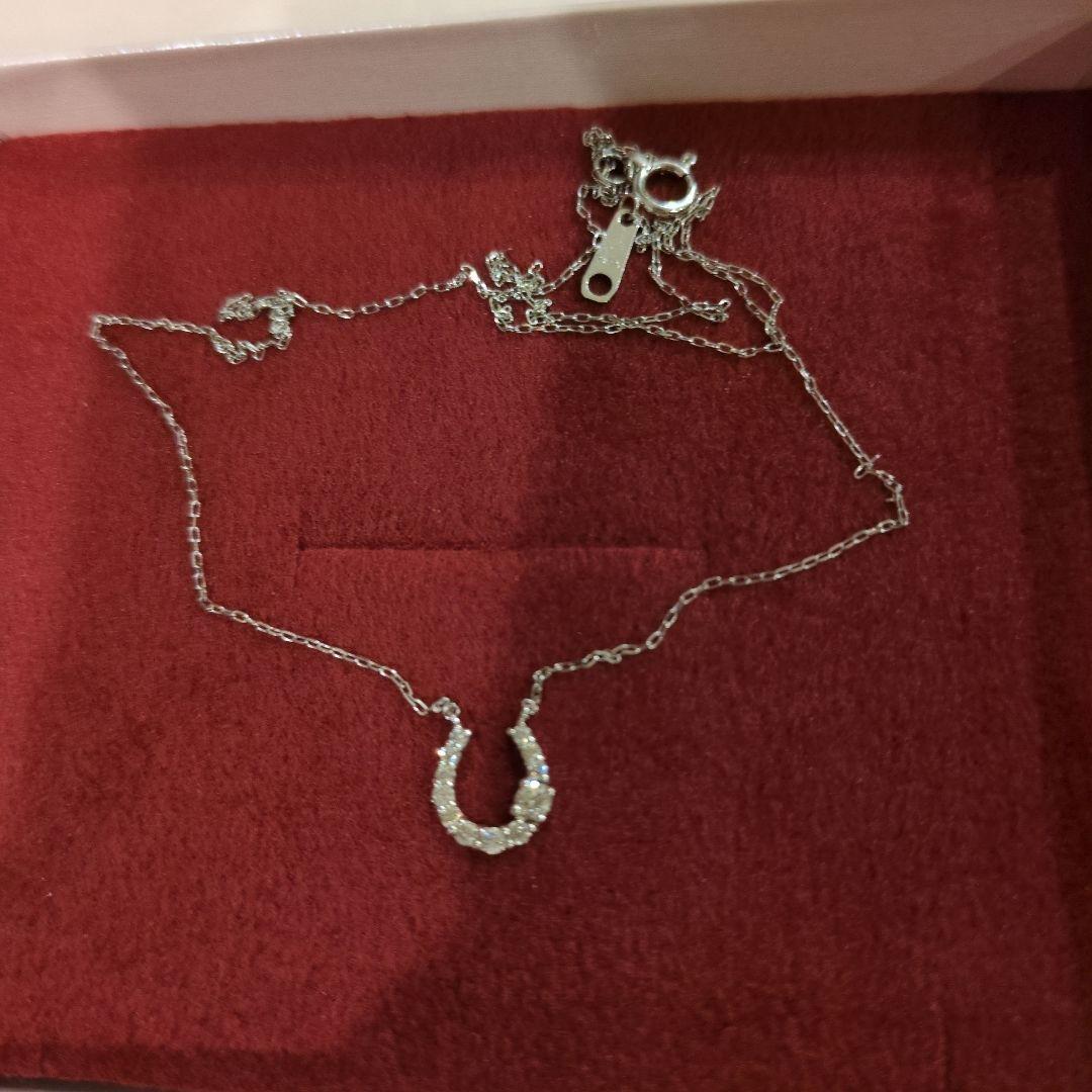 本日限定証明書ありH&D 　K10ホワイトゴールドダイヤネックレス