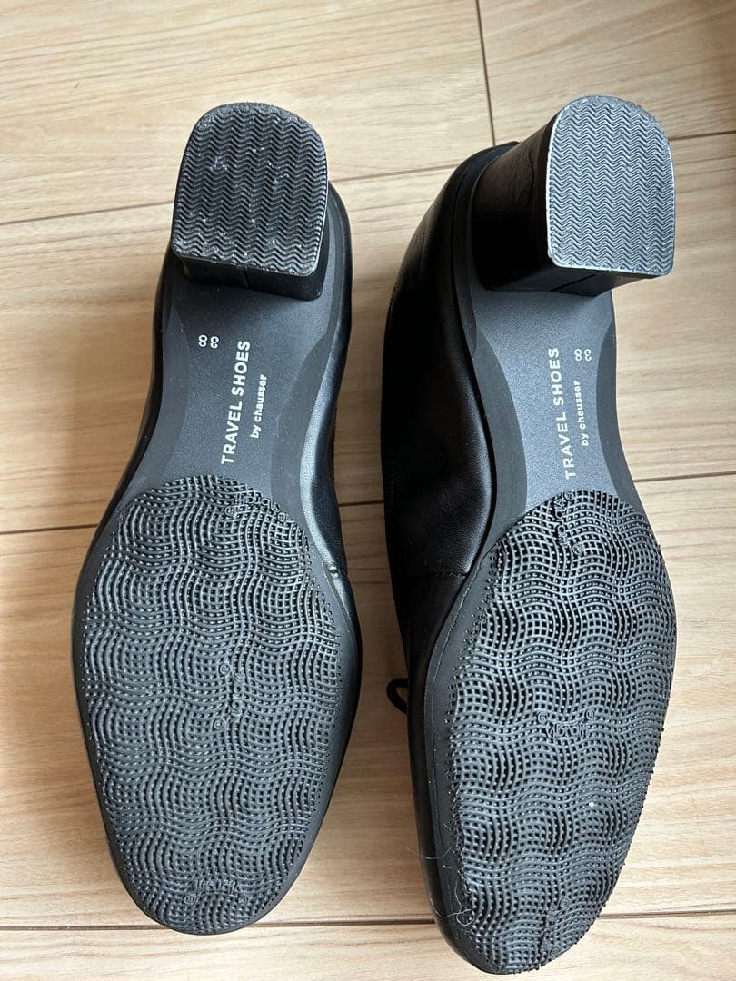 お値下げ！ショセchausserブラックバレエシューズ トラベルシューズ