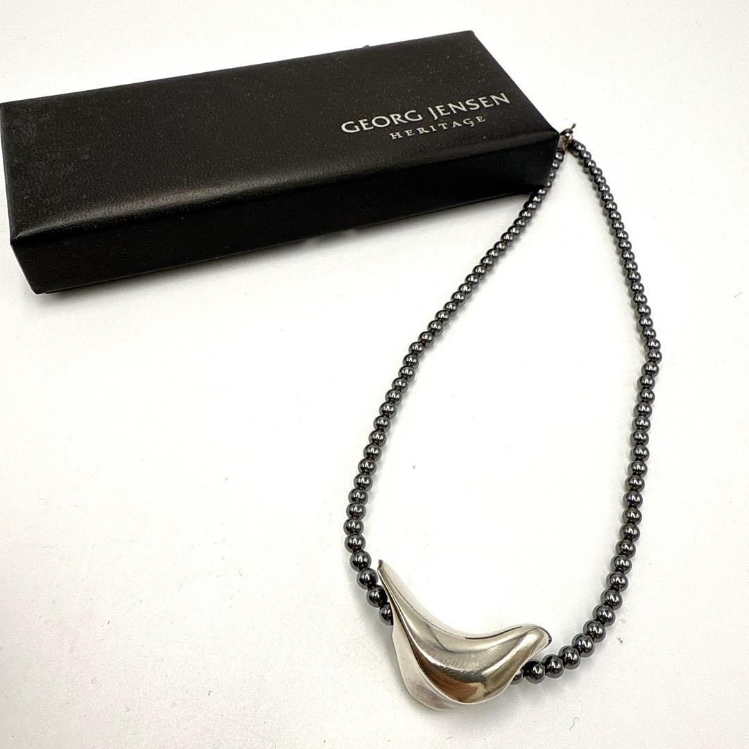 ジョージ ジェンセン   ヘマタイト ネックレス 鳥