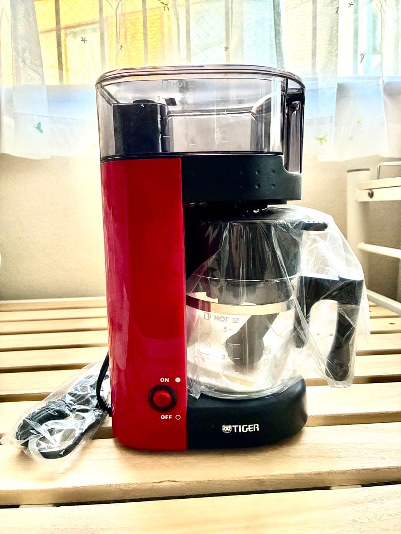 【新品未使用】TIGER ドリップ式コーヒーメーカー ACK-A型 レッド（取説