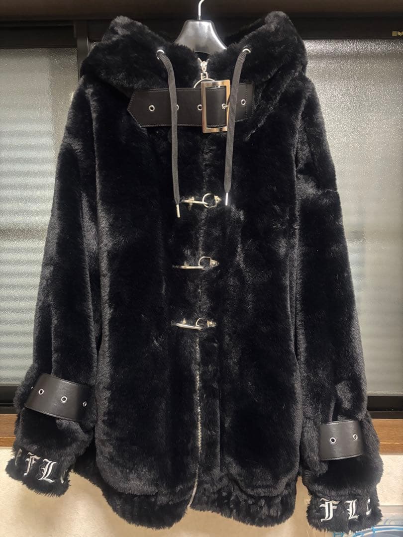 REFLEM レフレム ベルト付きハイネックファーパーカー ファイヤーマン