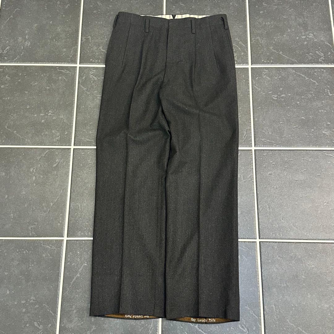 vintage 【ウール　ツータックスラックス　チャコールグレー　レア】