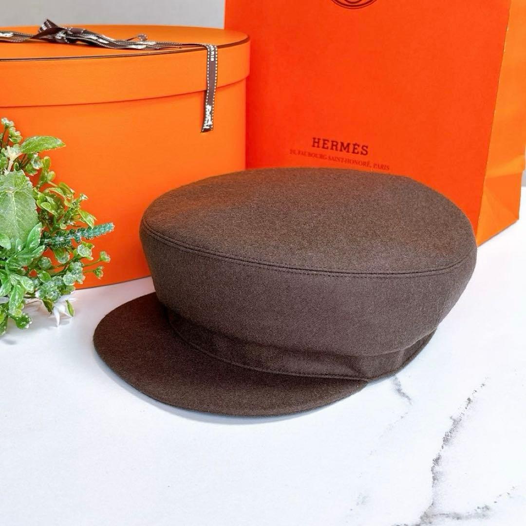美品❣️ エルメス　キャスケット　マロンブラウン　サイズ58