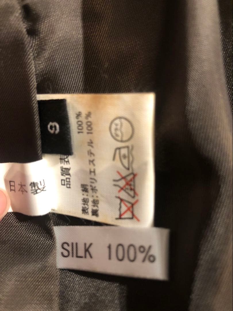 【極美品】BALMAIN バルマン　シルク100% コート　毛皮　ファー