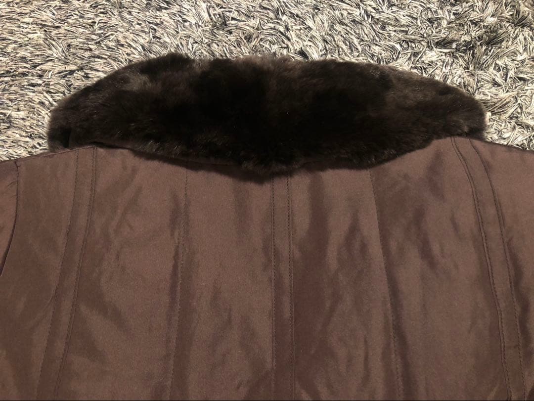 【極美品】BALMAIN バルマン　シルク100% コート　毛皮　ファー