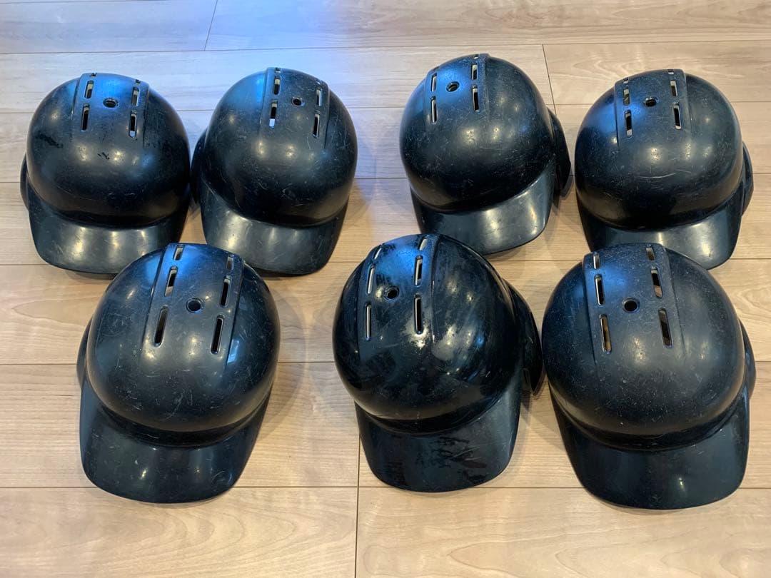 ZETT 軟式ヘルメット 7個セット 黒