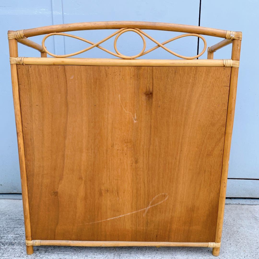 【送料込】ビンテージ バンブーラタンチェスト 籐家具 5段 引出し6杯 収納家具