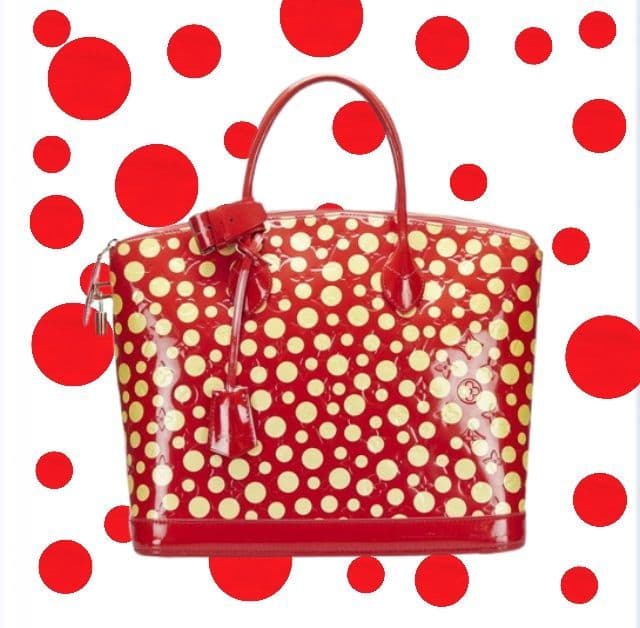LOUIS VUITTON × 草間彌生ハンドバッグ エナメル ドット ヴィトン