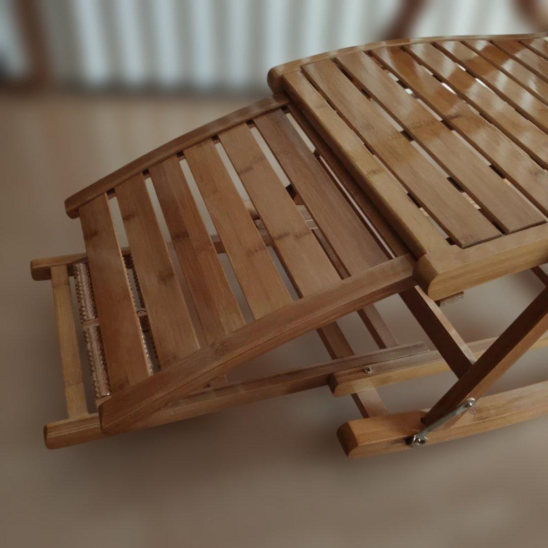 竹製チェア 折りたたみ式の竹製 ロッキングチェア 快適