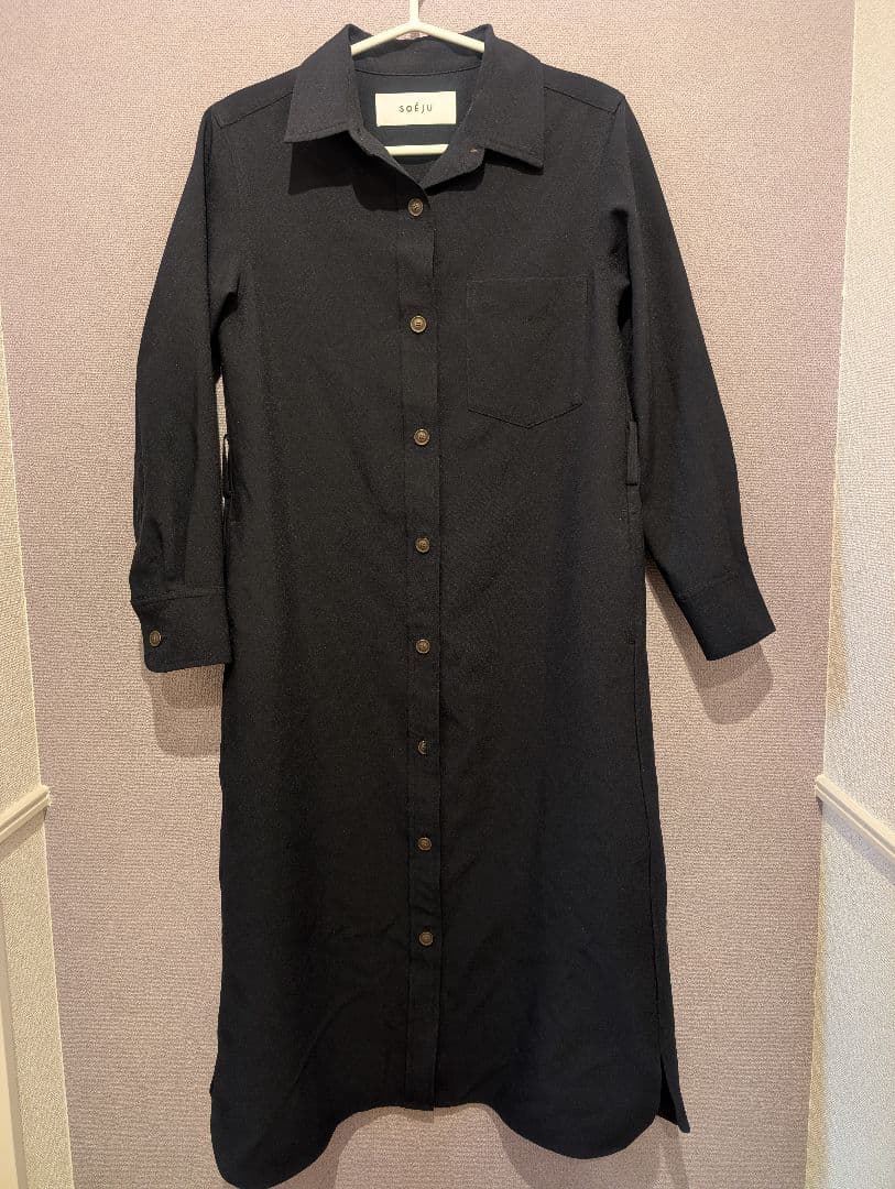 Soeju ソフトオックスシャツワンピース【XS】