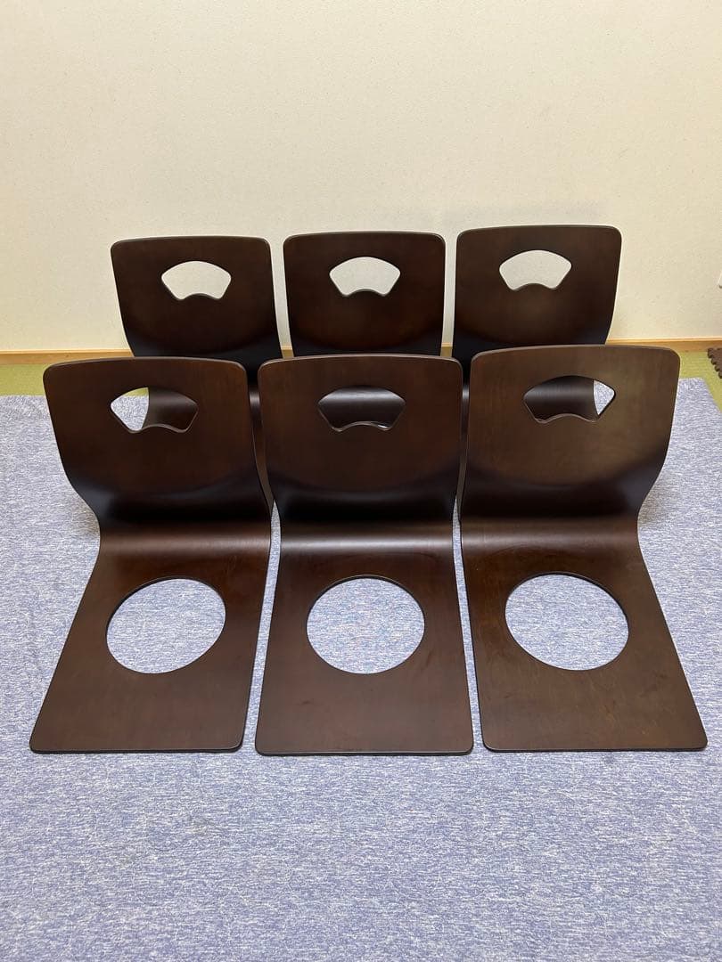 【美品】ニトリ 木製座椅子 和座椅子 6脚セット