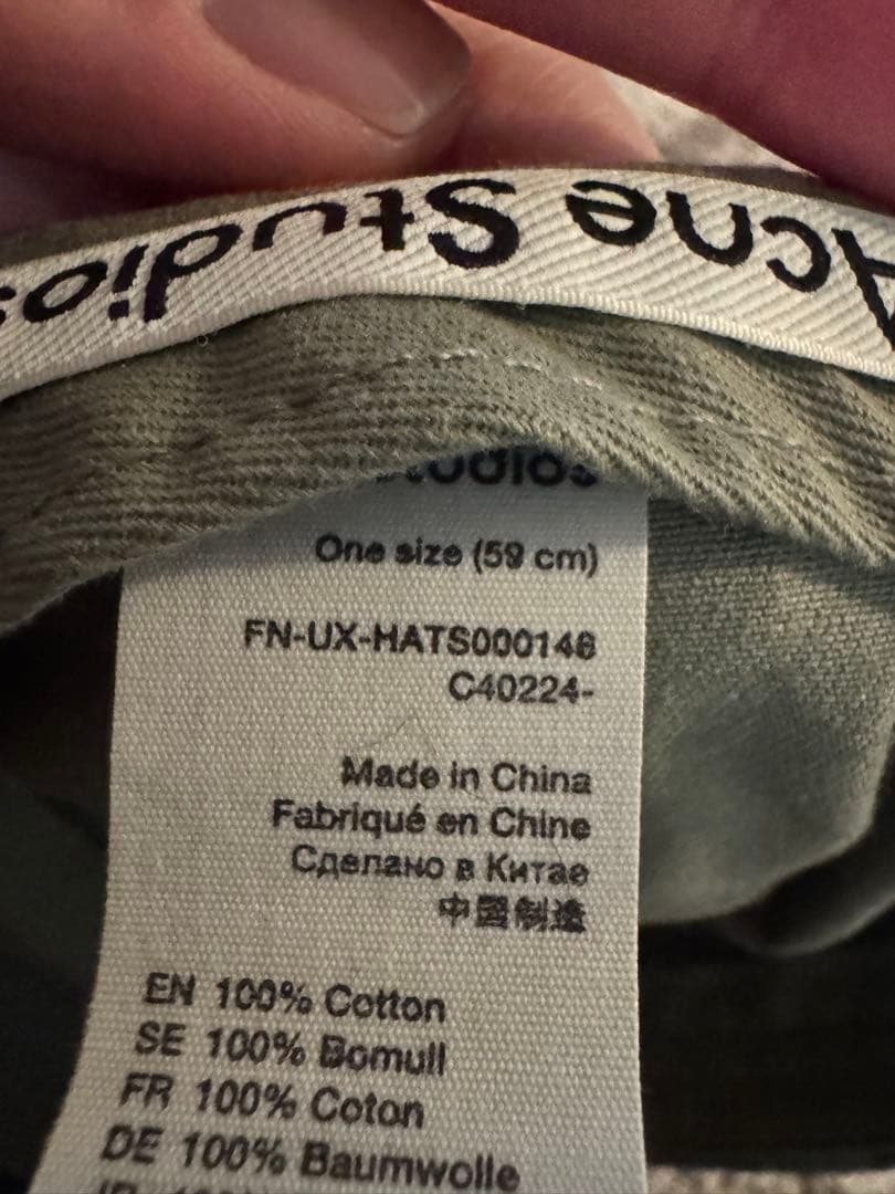 ACNE STUDIOS コットンキャップ FN-UX-HATS000148