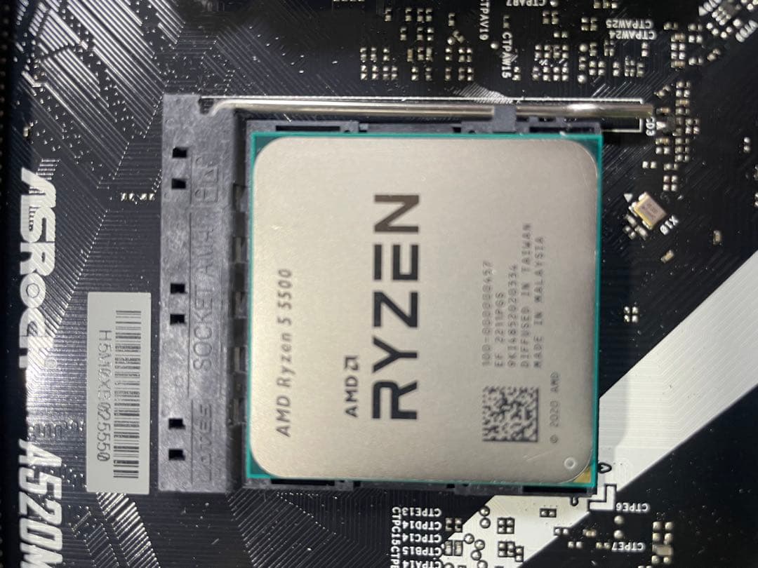 CPU AMD Ryzen 5 5500 + ASRock A520M PRO4