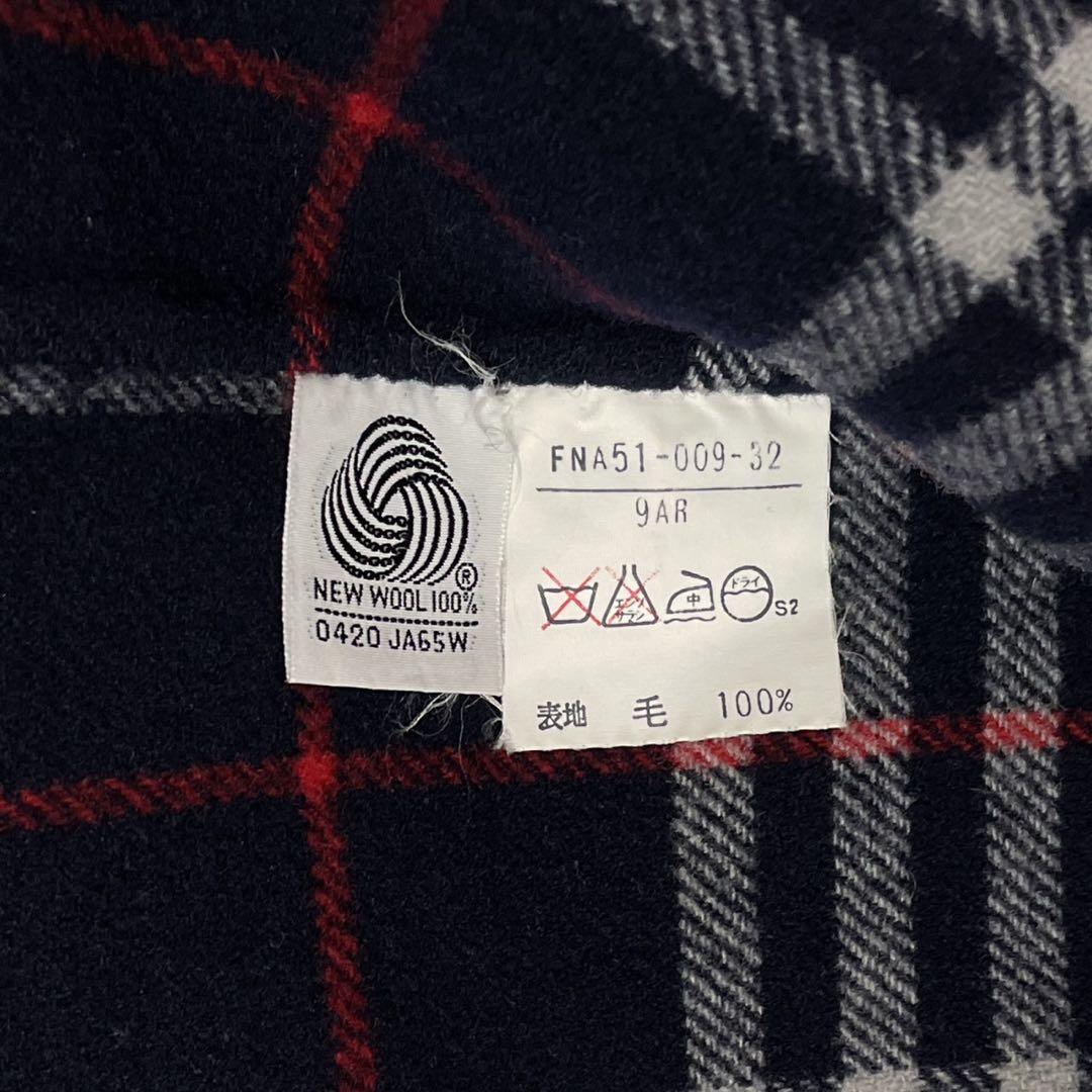 極美品● バーバリー コート ダブルフェイス ノバチェック ネイビー M