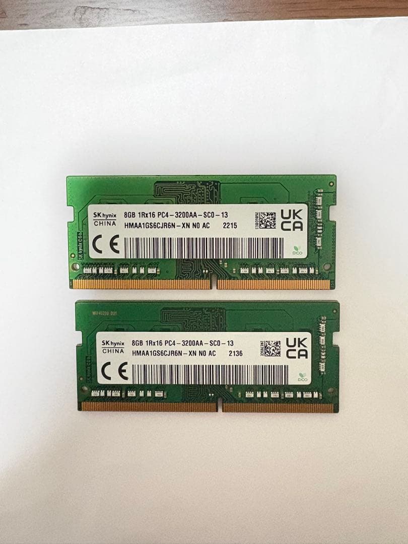 DDR4 ノートPC用メモリ8GB×2