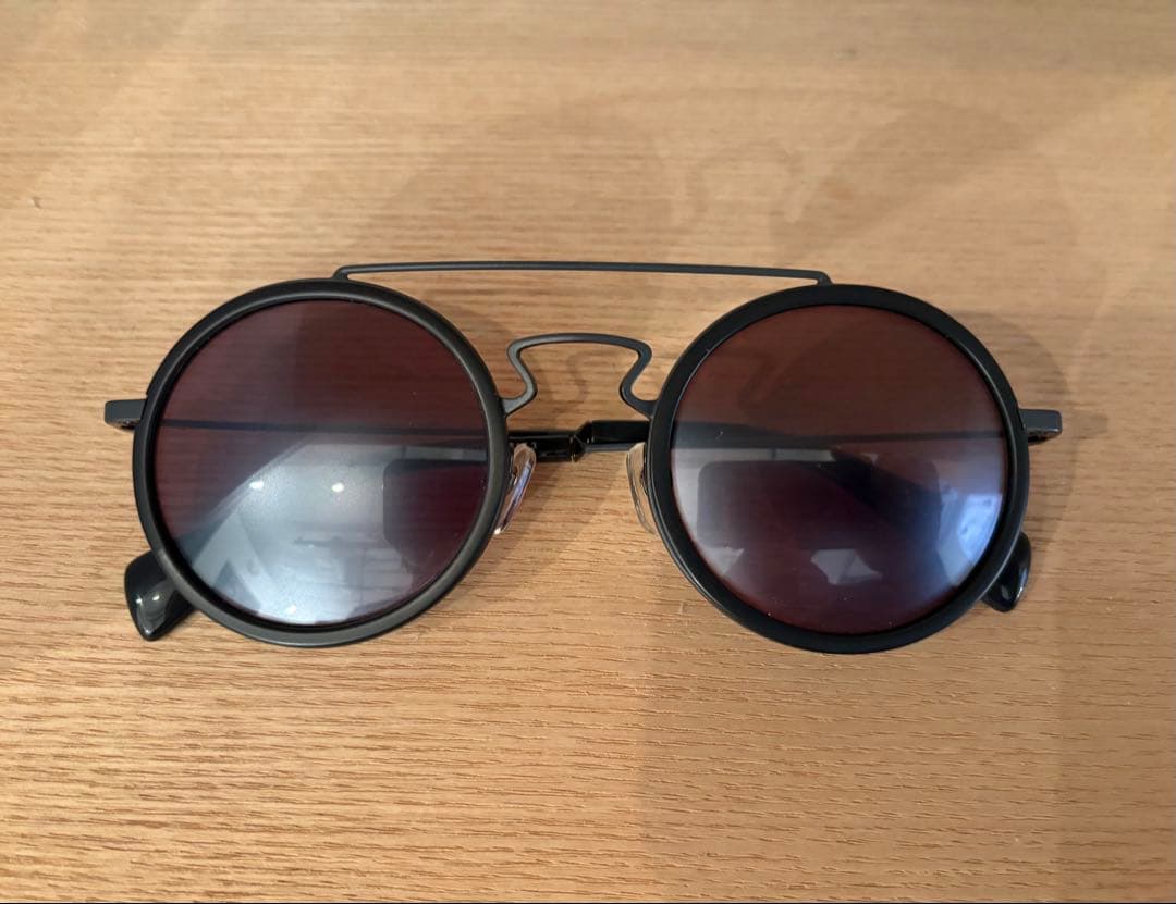 Yohji Yamamoto YY5010 ラウンドダブルブリッジサングラス