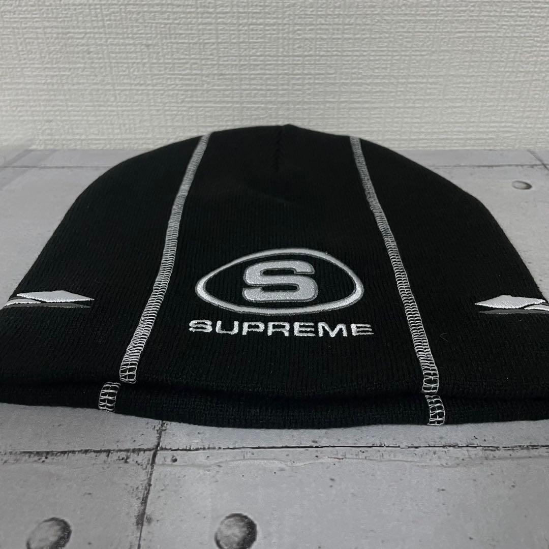 未使用品　Supreme Racing Panel Beanie \"Black\"