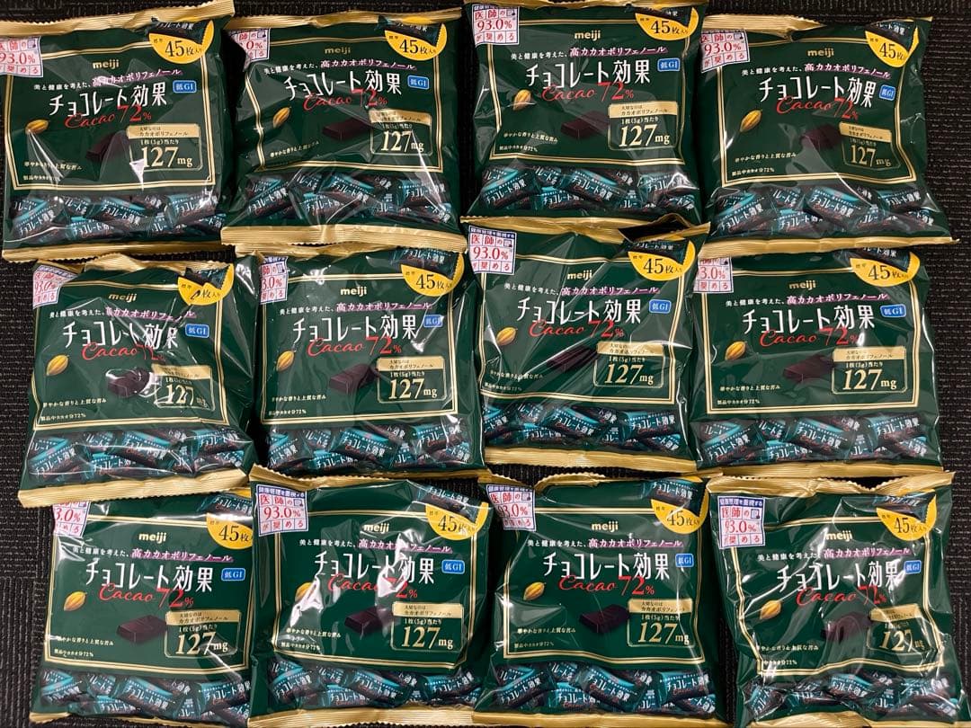 チョコレート効果72%袋　12個セット