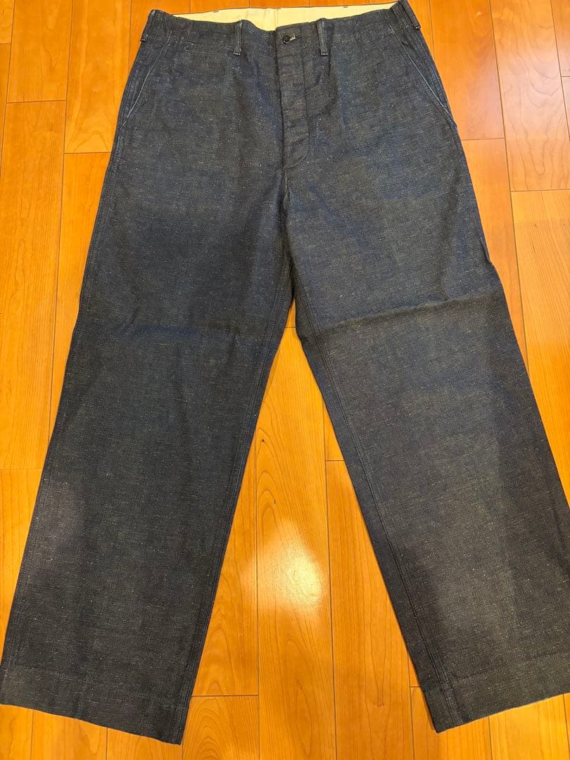 At Last&Co ネップデニムトラウザーズ34