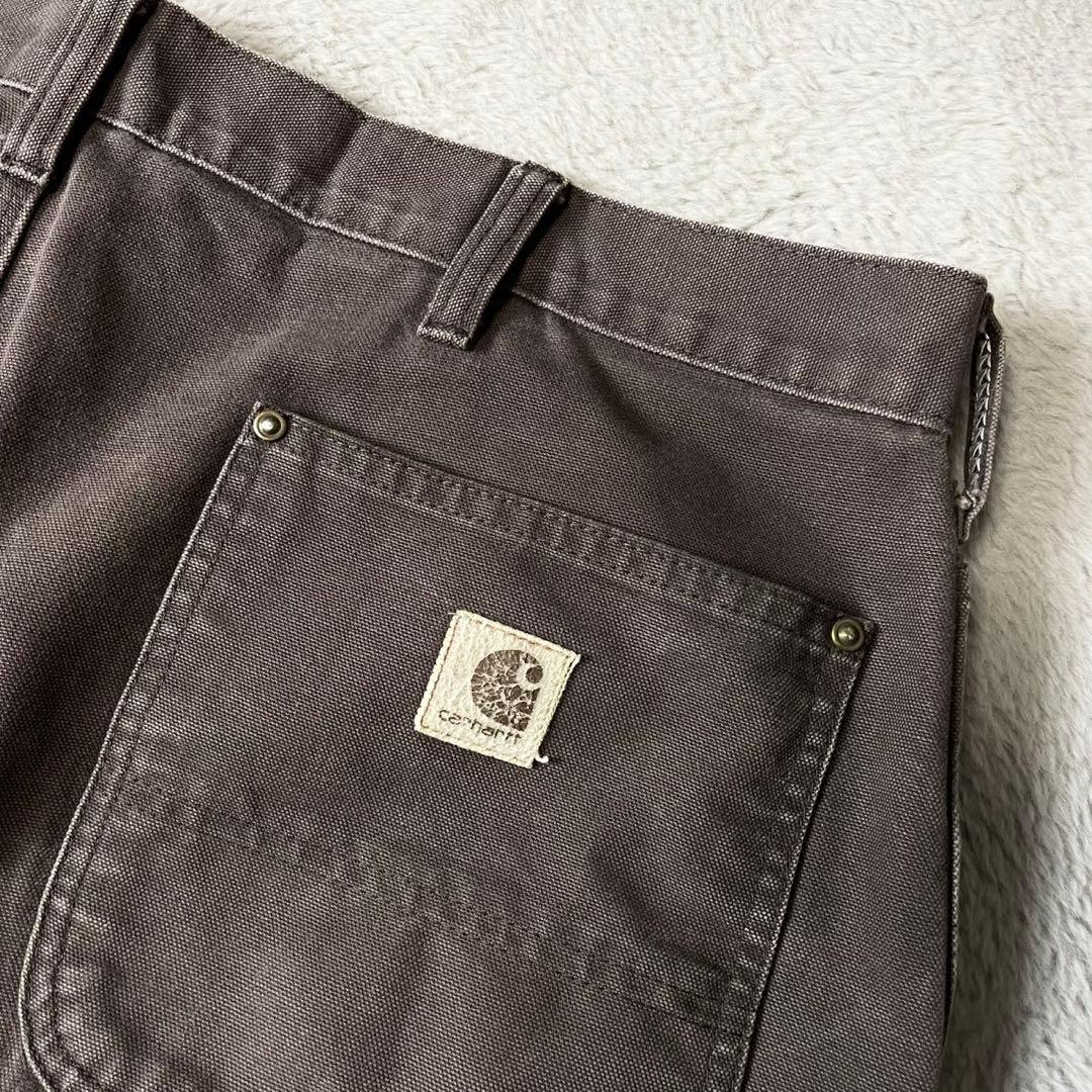 神フェード★カーハート ダブルニーダックパンツ 茶 38×34 デカ履きに抜群