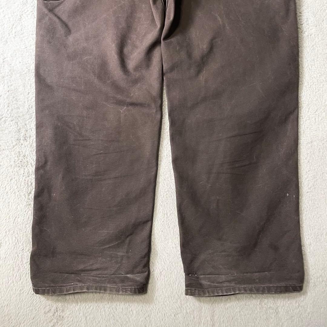 神フェード★カーハート ダブルニーダックパンツ 茶 38×34 デカ履きに抜群