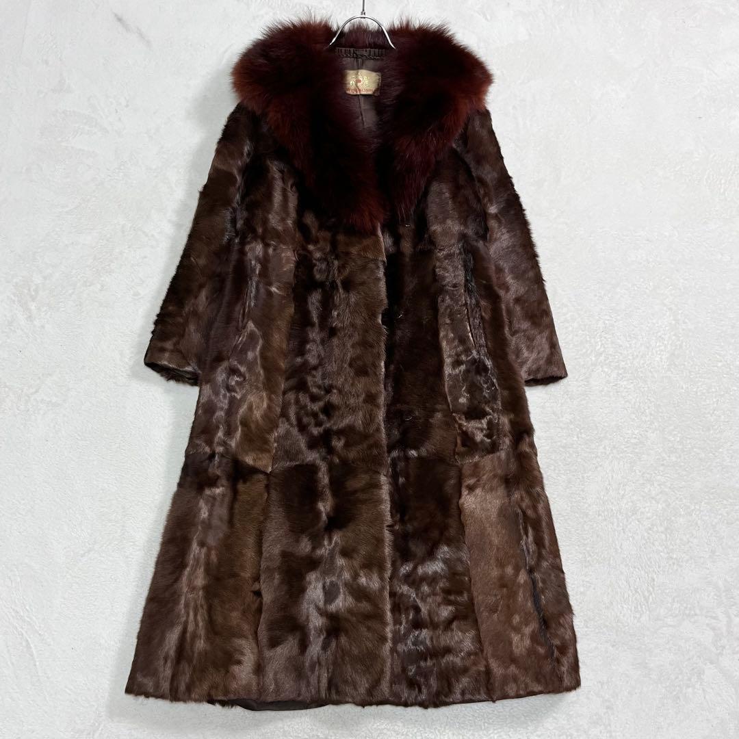MITSUKOSHI ミンク毛皮 SAFURON サフロン ロングコート 13号