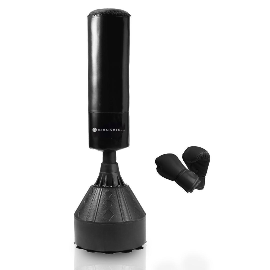 サンドバッグ ボクシングバッグ 自宅用 黒色 ボクシング 自立型 グローブ付き