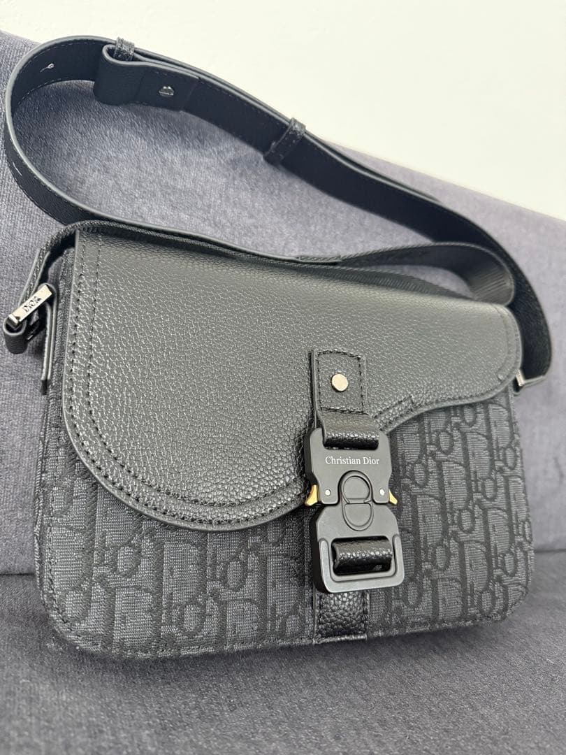 【本体のみ】Dior ブラック サドル メッセンジャーバッグ スモール