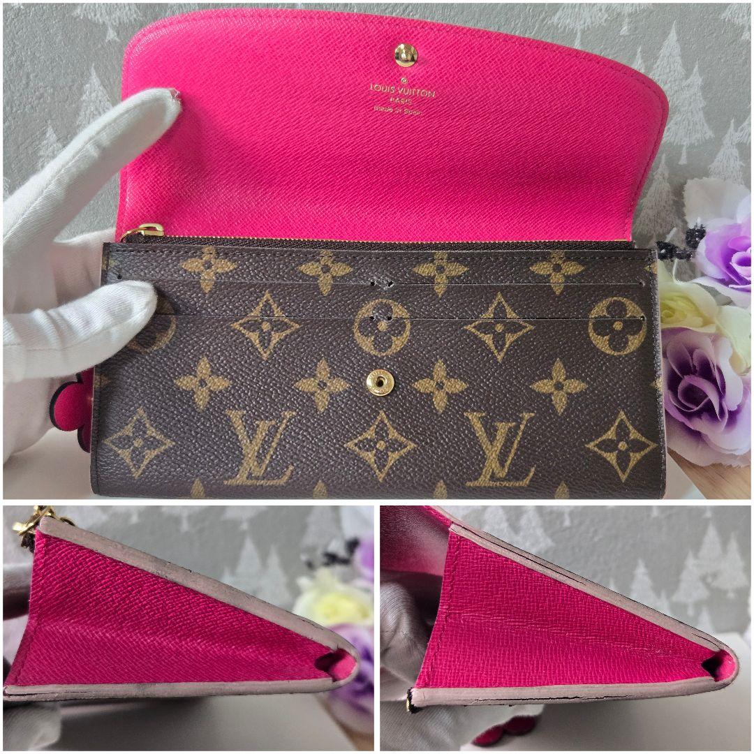 ルイヴィトン モノグラム ポルトフォイユ エミリー フラワー 長財布