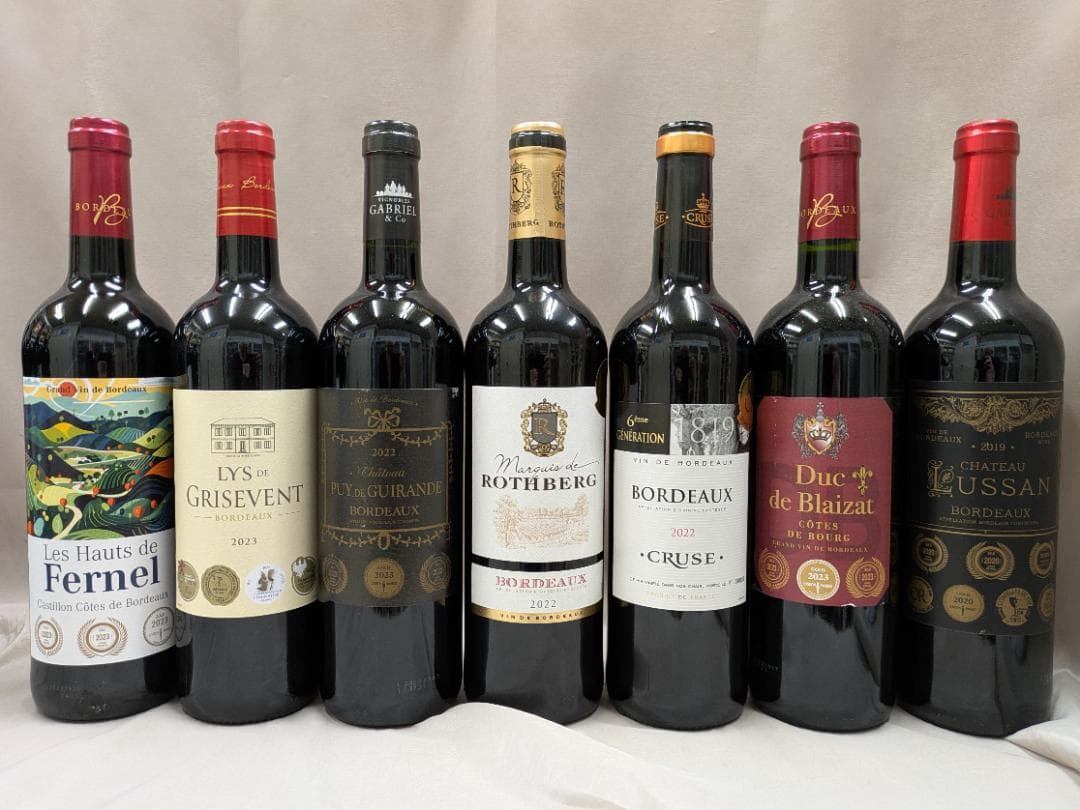 ボルドー金賞 AO格付け　赤 12本セット