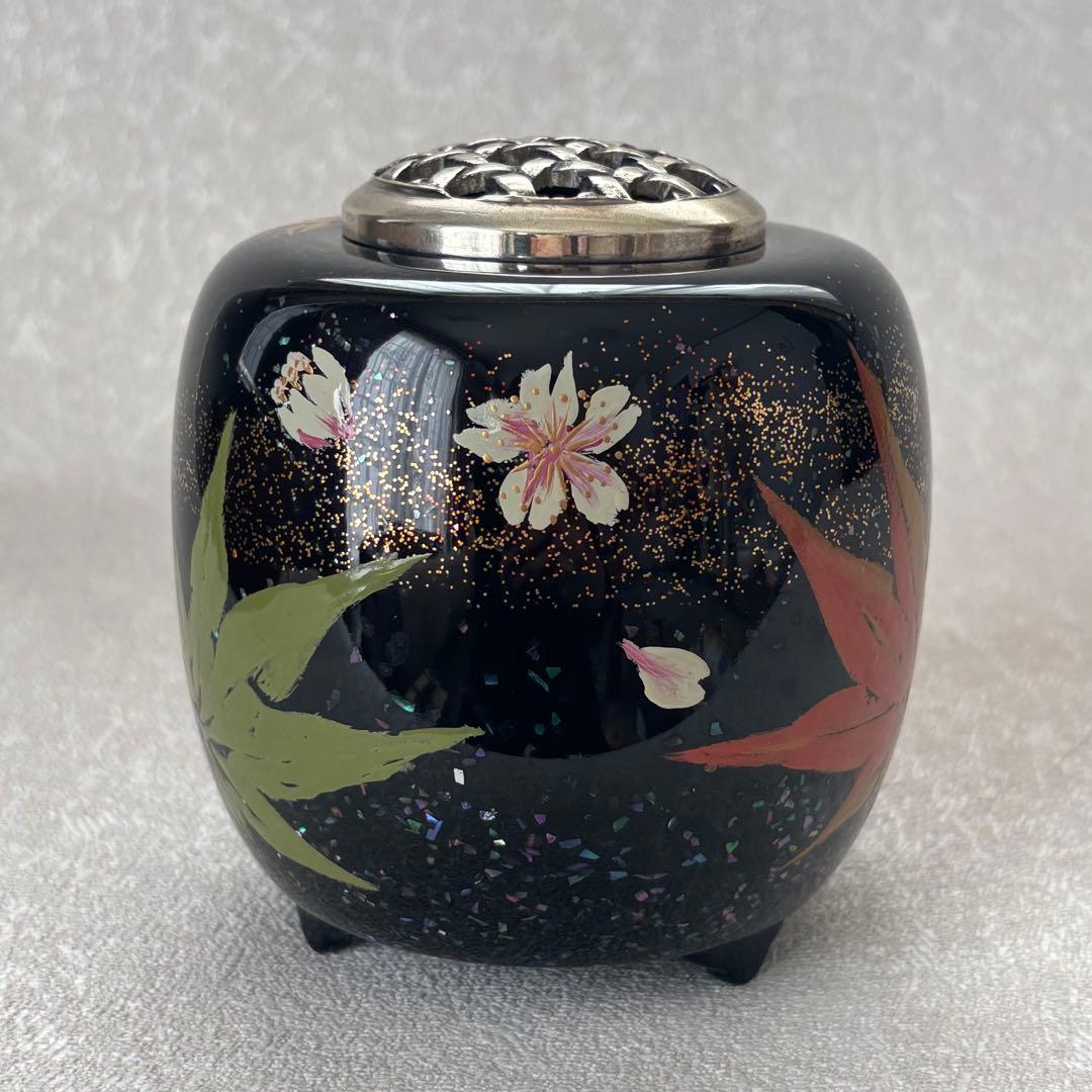 【はやみ】輪島塗 飾香炉 秀峰作 「春秋」