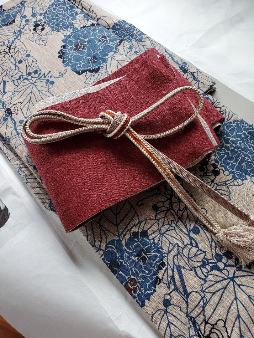 【ちょっと訳あり】【竺仙】【新品】浴衣　奥州小紋　紫陽花