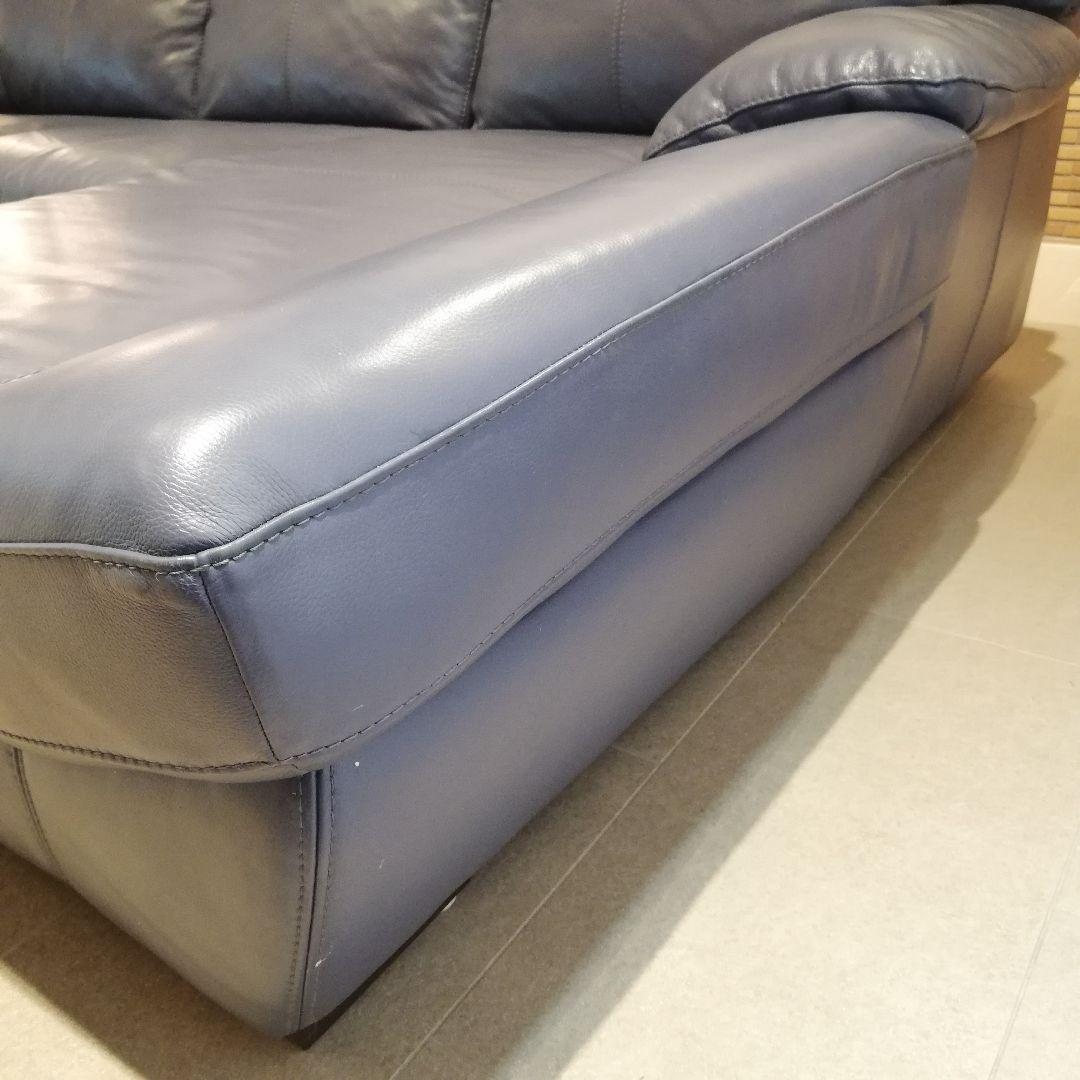 ◇NITORI ニトリ　レザー　カウチソファ　｜　3人掛け　本革