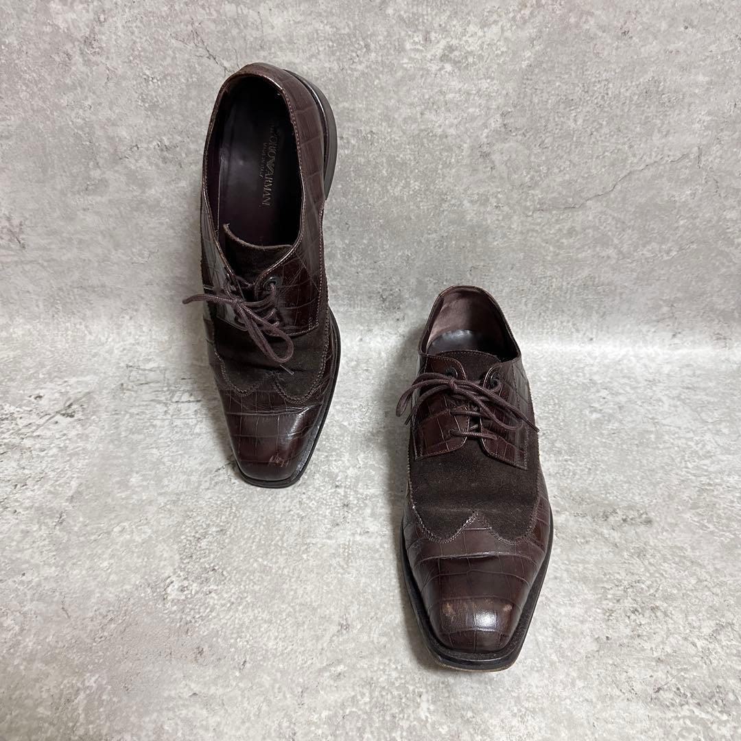 靴 00s EMPORIO ARMANI leather dress shoes