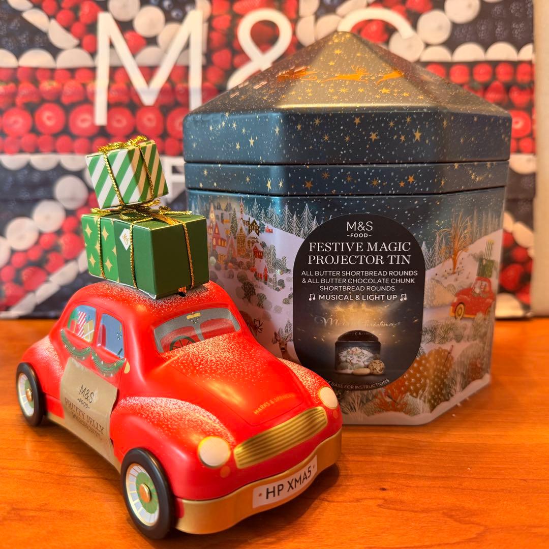 14 M&S プロジェクター缶　ジェリー缶　セット　イギリス　クリスマス