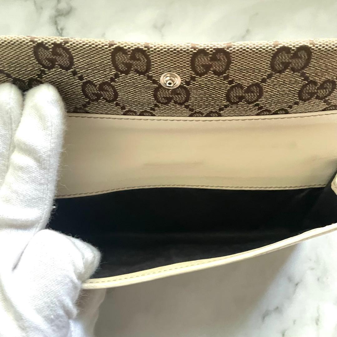 GUCCI グッチ　長財布　GG キャンバス　ゴールド金具　0115-⑩