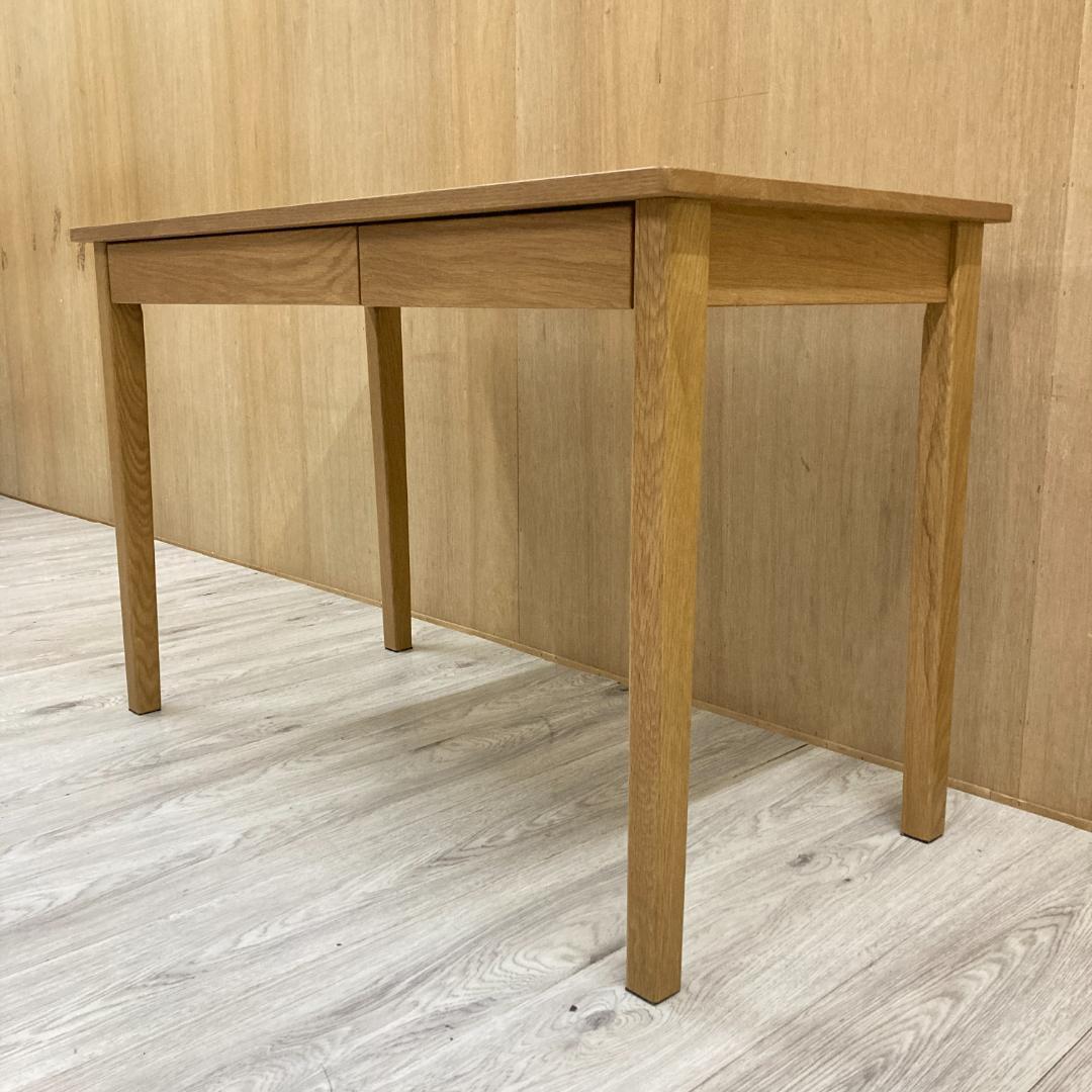 無印良品　オーク材　収納付きデスク　天然木　机