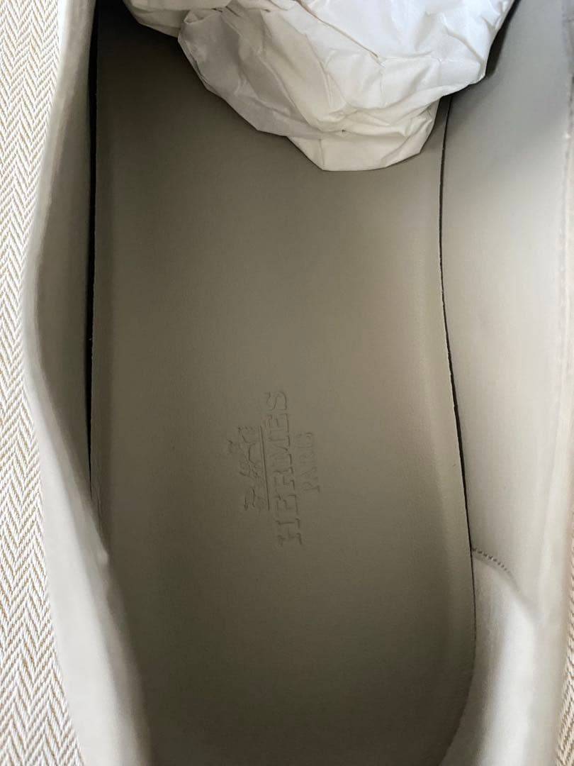 エルメス　HERMES 靴　メンズ　モカシン　ジュリアン　ベージュ　42.5新品