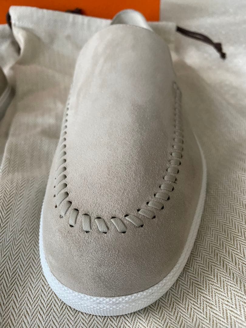 エルメス　HERMES 靴　メンズ　モカシン　ジュリアン　ベージュ　42.5新品