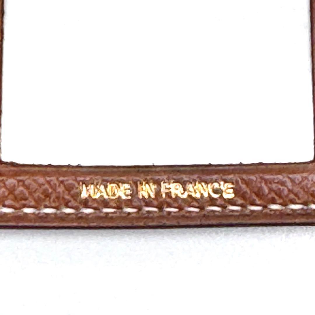 未使用保管品　茶　HERMES ミニフォトケース　キャメル　エルメス　写真入れ