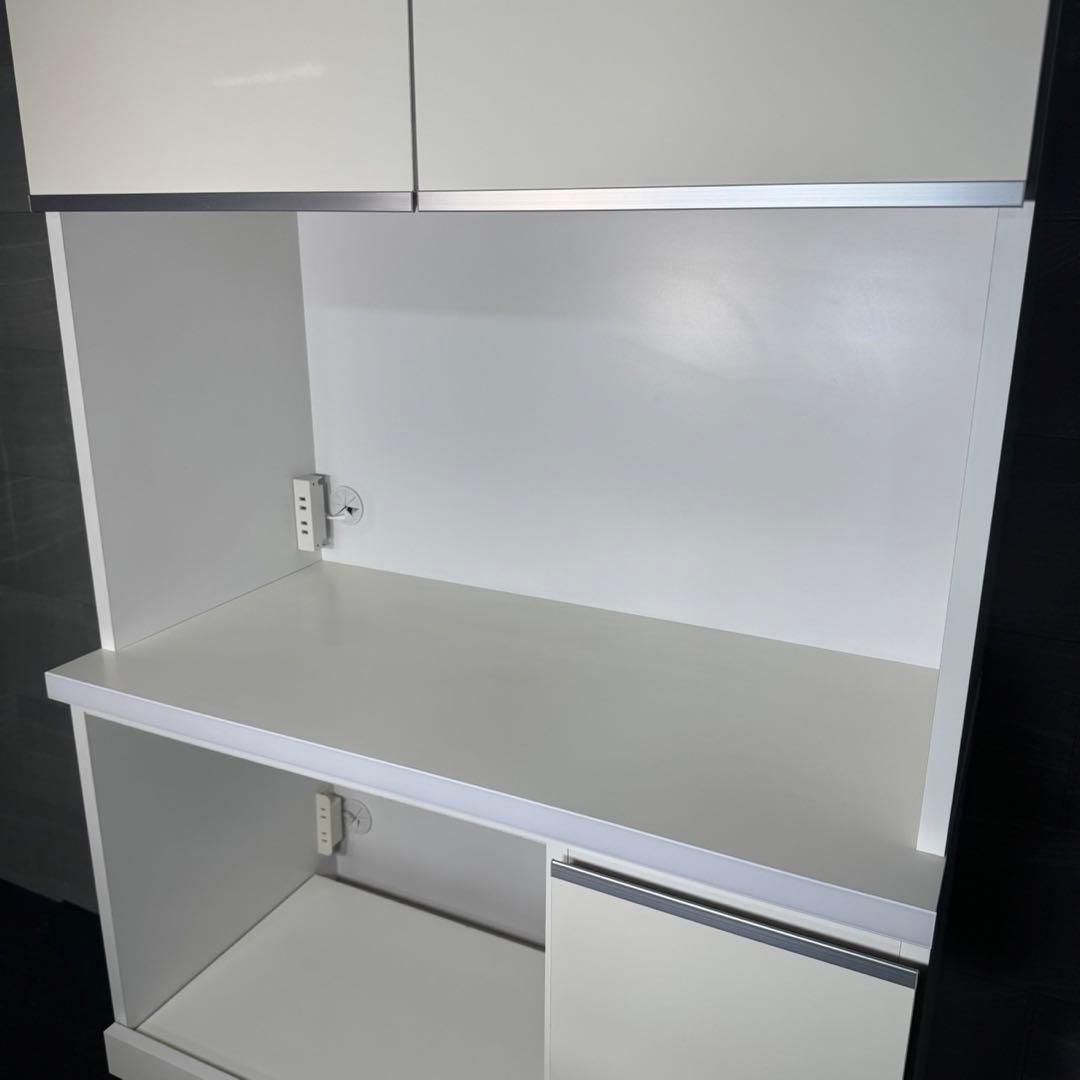 大川家具 キッチンボード ナポリ 食器棚 おしゃれ 90cmクラス d4081