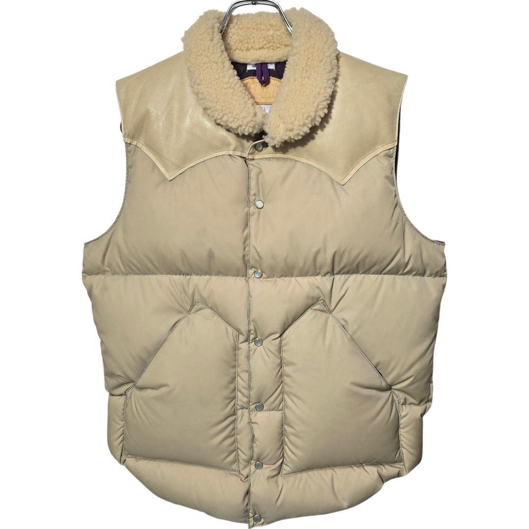 ロッキーマウンテンフェザーベッド ウエアハウス ダウンベスト 馬革 38