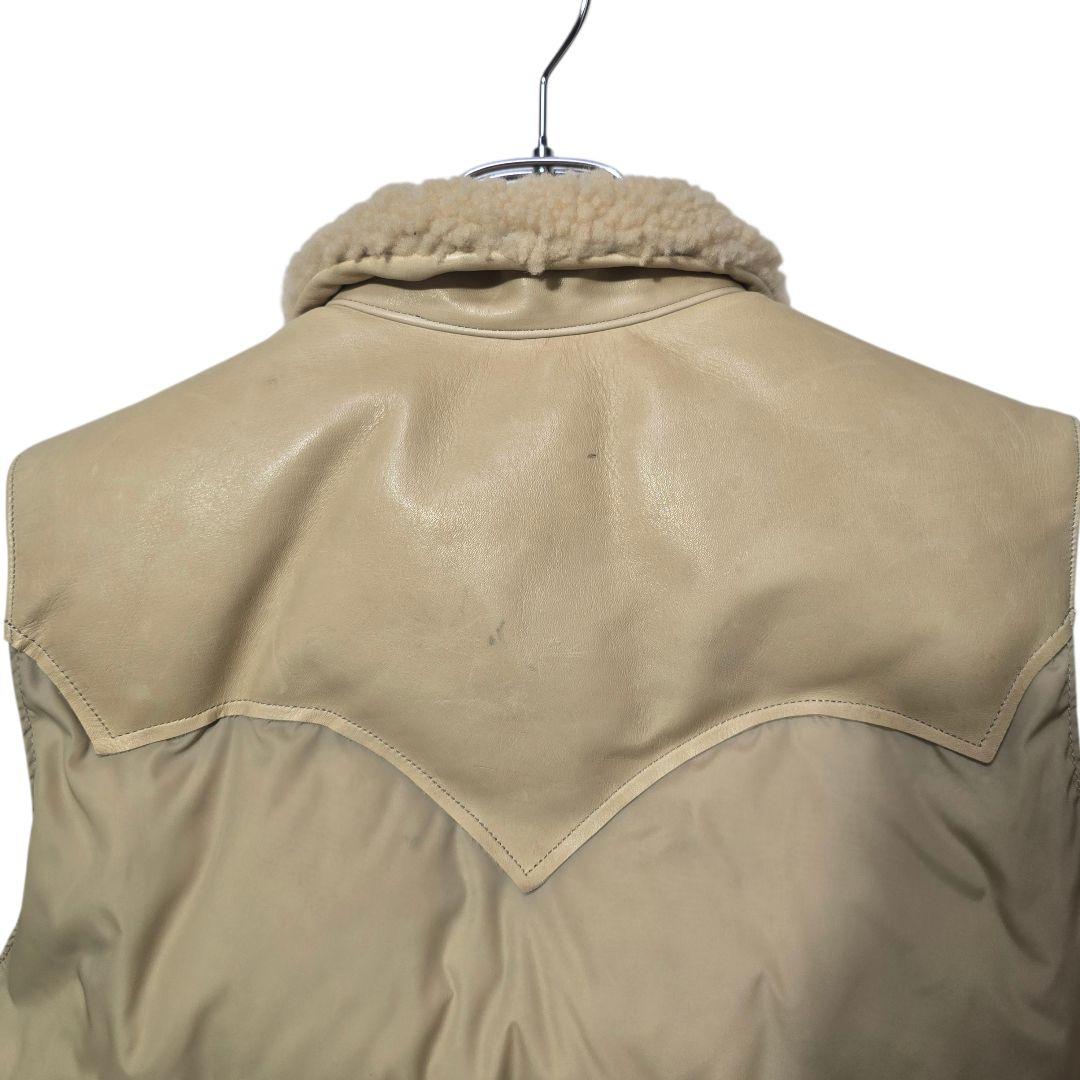 ロッキーマウンテンフェザーベッド ウエアハウス ダウンベスト 馬革 38