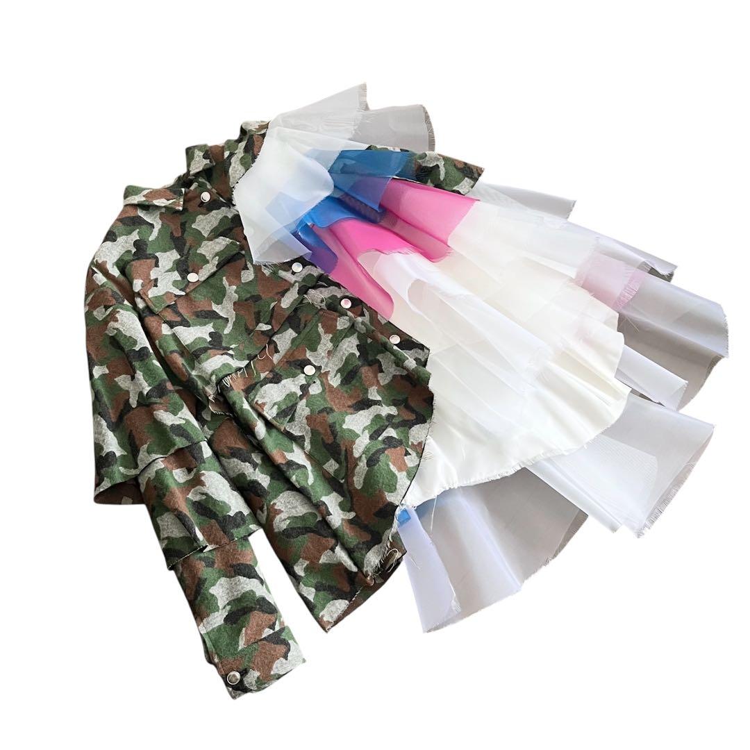 ま*や様 【新品タグ付き】sulvam 2021年春夏 迷彩柄アシンメトリック長